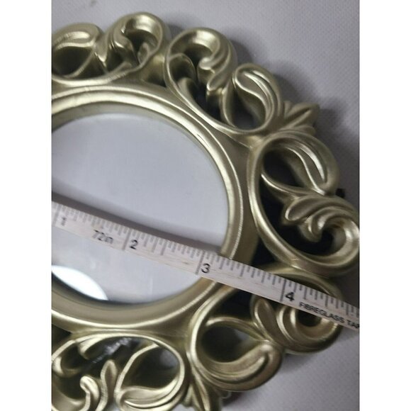 VINTAGE Picture Photo Frame Gold Ornate Hard Plastic Swirl Hollywood Regency - Picture 7 of 8